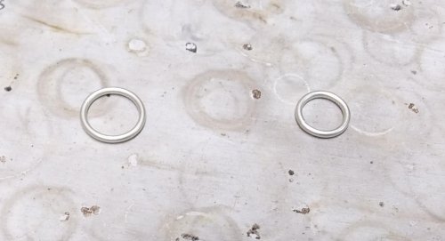 Judy Larson's Wire Links 4, 5, 6 - , Findings & Components, Toggles & Clasps, Earwire & Headpin, Butane Torch, Soldering, Solder, Space the closed rings out on a Solderite board.